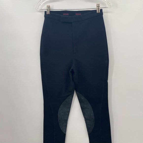 HARRODS NYLON STRETCH EQUESTRIAN RIDING PANTS BLACK WOMENS 26 - Picture 1 of 6